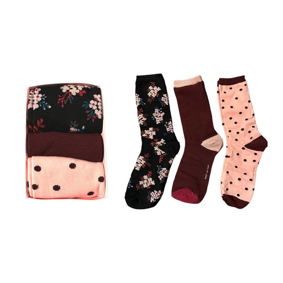 NWT Kate Spade 3PCK Crew Trouser Socks - Picture 1 of 5